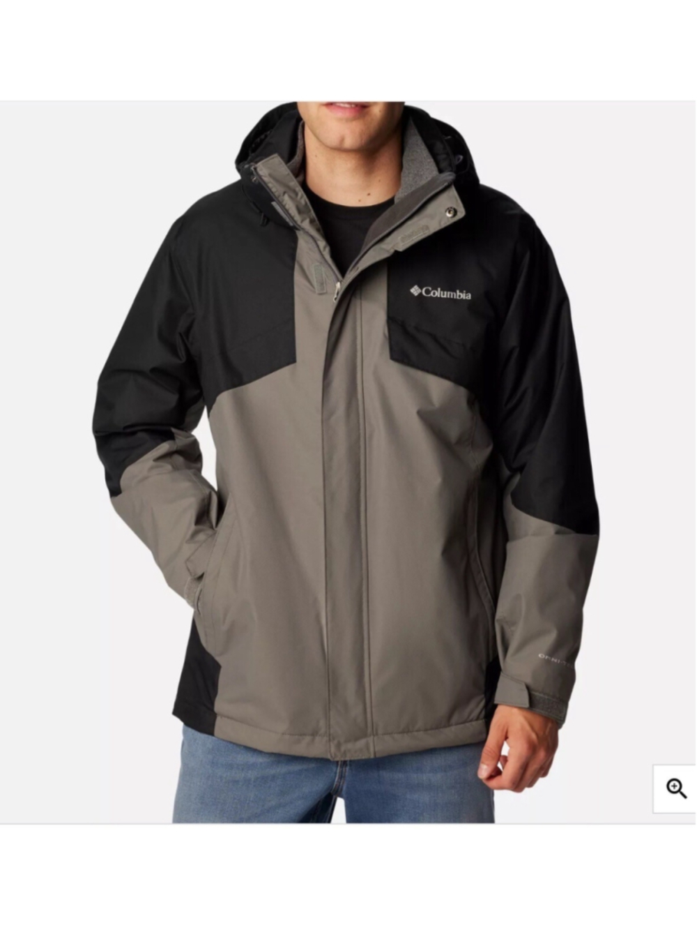 Columbia Bugaboo II Mens Fleece Interchange 3 in 1 coat Gray Size large Tall